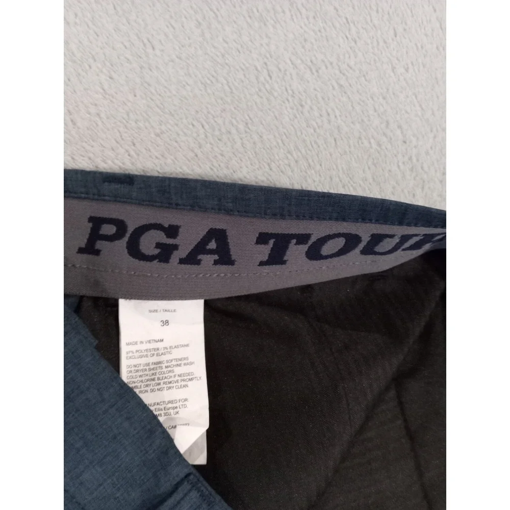 Mens PGA Tour Size 38 Navy Blue Stretch Golf‎ Shorts